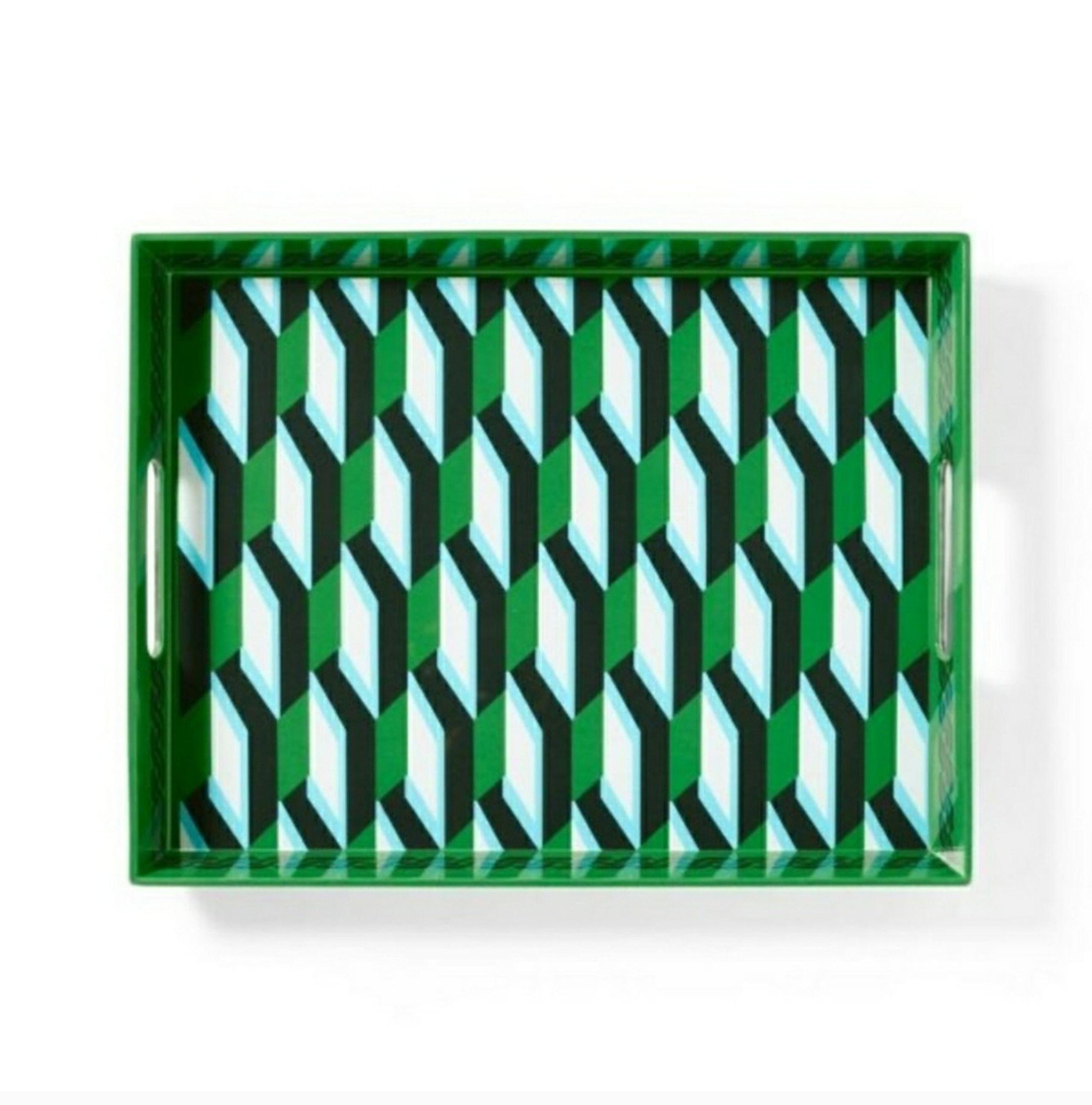 DVF for Target Arrow Geo Green Melamine Serving Tray