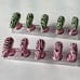 Chrome with Abstract Nail Art Press On Nails