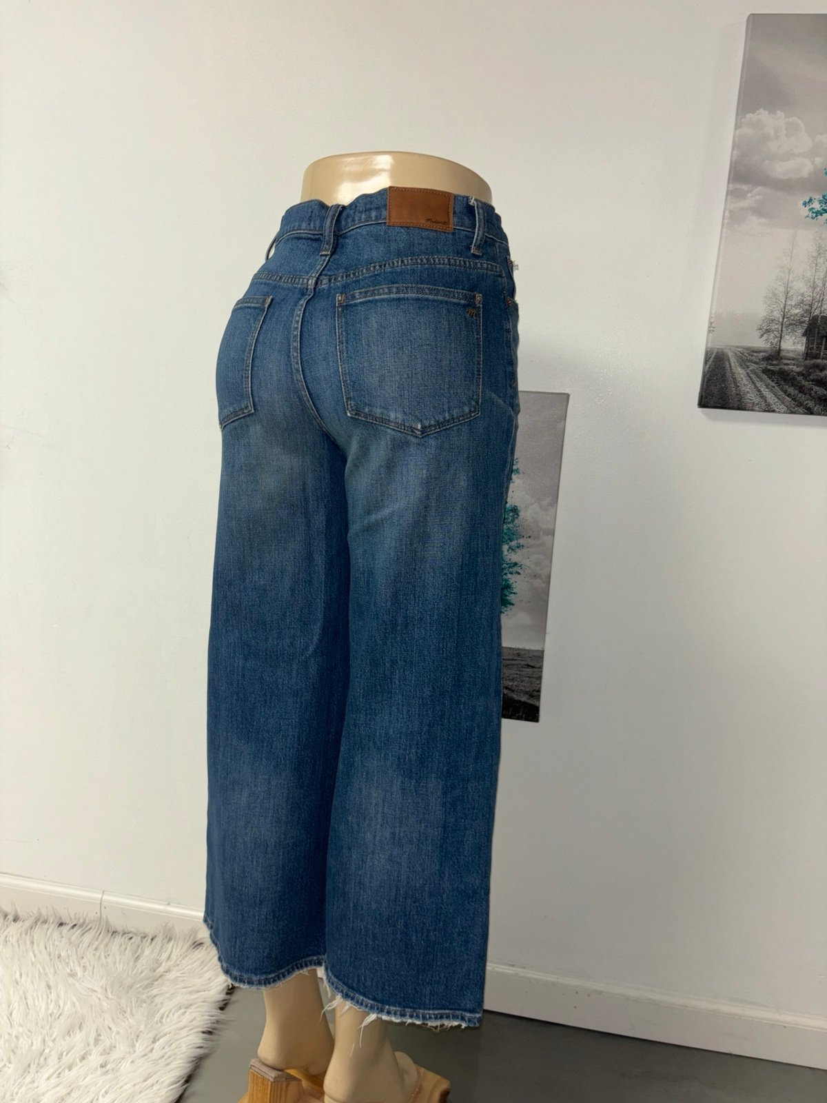 Madewell wide leg crop women’s Jeans size 27 Good condition