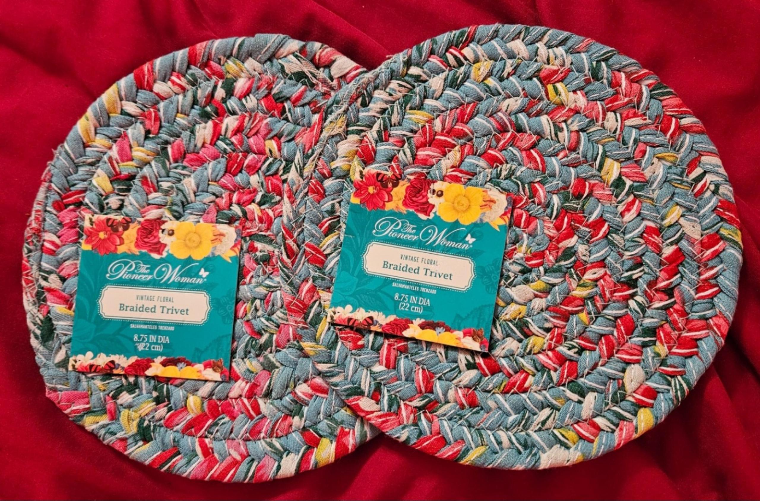 NWT Pioneer Woman Vintage Floral Trivets, set of two