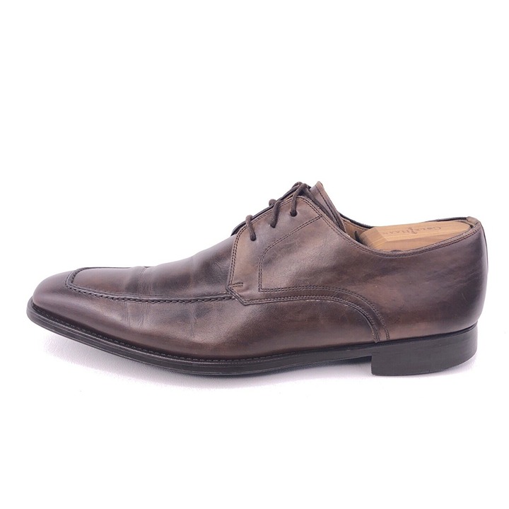Magnanni Romelo Dress Oxford Shoes Mens Size 9.5M Brown Leather Moc-Stitched
