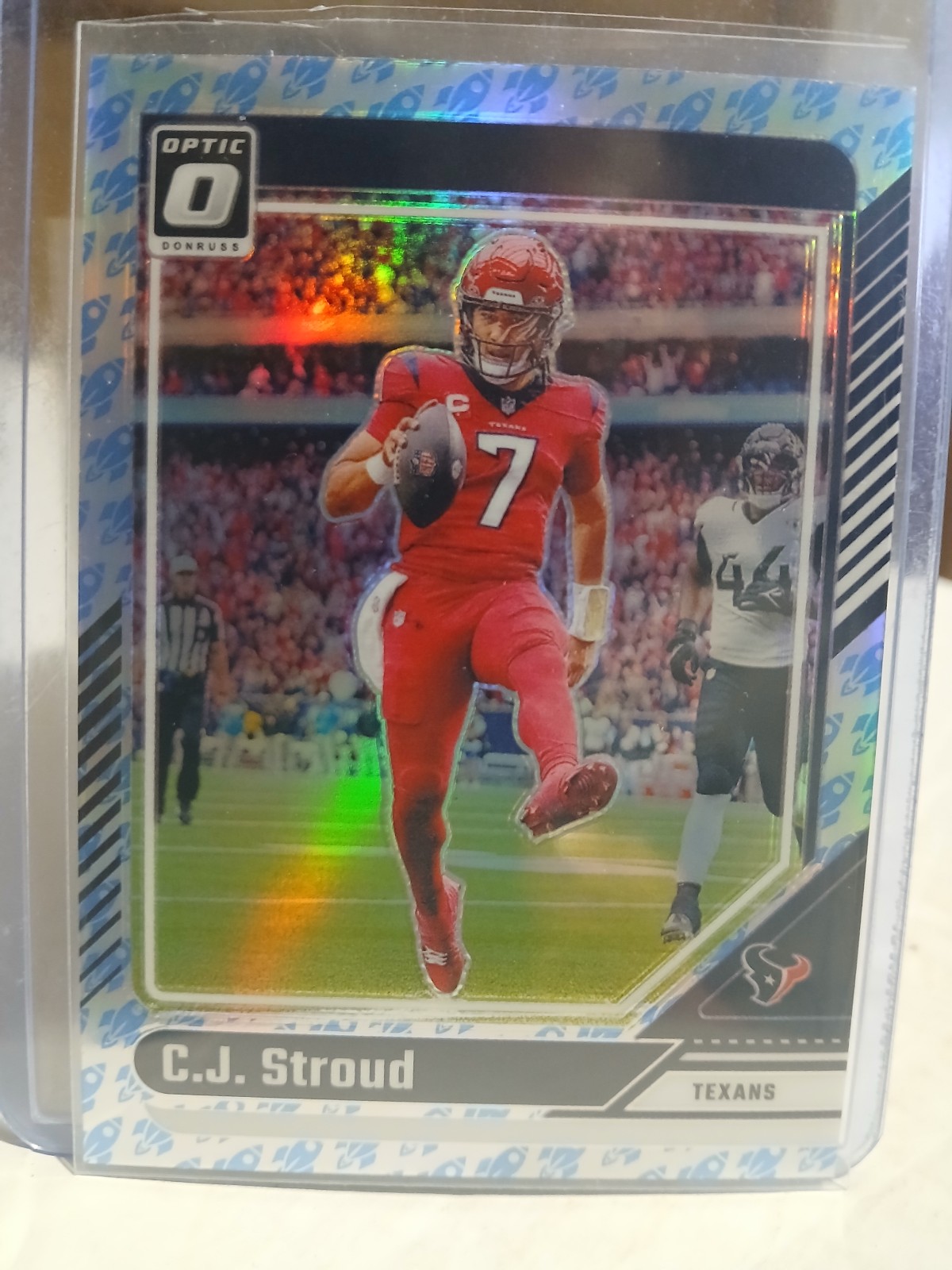2024 Panini Optic C.J. Stroud #76 Rocket Emoji Prizm SSP Houston Texans Case Hit