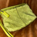 Vintage Coach Signature Lime Green Turnlock wristlet