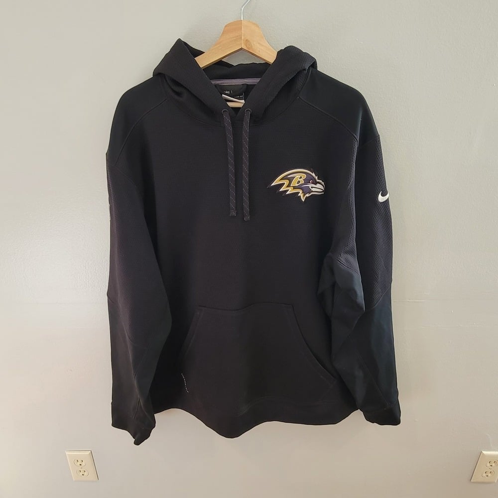Baltimore Ravens Nike NFL On Field Hoodie Therma Fit Sweatshirt Mens Size 2XL
