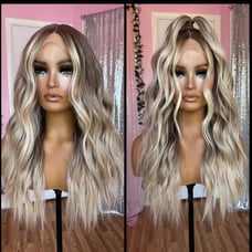 Human Hair Blended Lace Front Wig