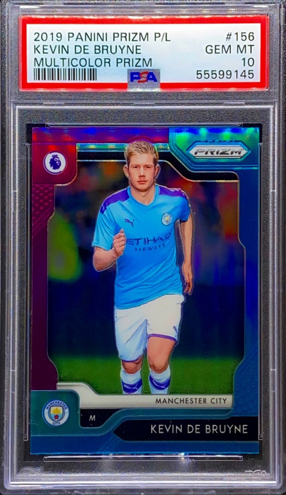 2019 Panini Prizm KEVIN DE BRUYNE Multicolor #156 PSA 10 GEM MINT Premier League
