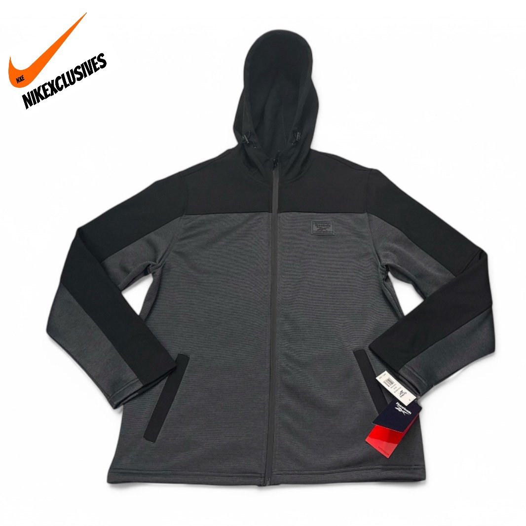 Reebok outerwear Men’s full zip hooded performance jacket