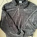 Nike Corduroy Black Zip-Up Polo Shirt