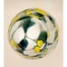 Zorza Poland Hand Blown Glass Christmas Tree Green, White, & Yellow Swirl