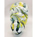 Zorza Poland Hand Blown Glass Christmas Tree Green, White, & Yellow Swirl