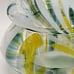 Zorza Poland Hand Blown Glass Christmas Tree Green, White, & Yellow Swirl