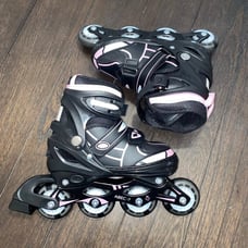 Hikole inline skates adjustable blades with light-up wheels indoor outdoor youth
