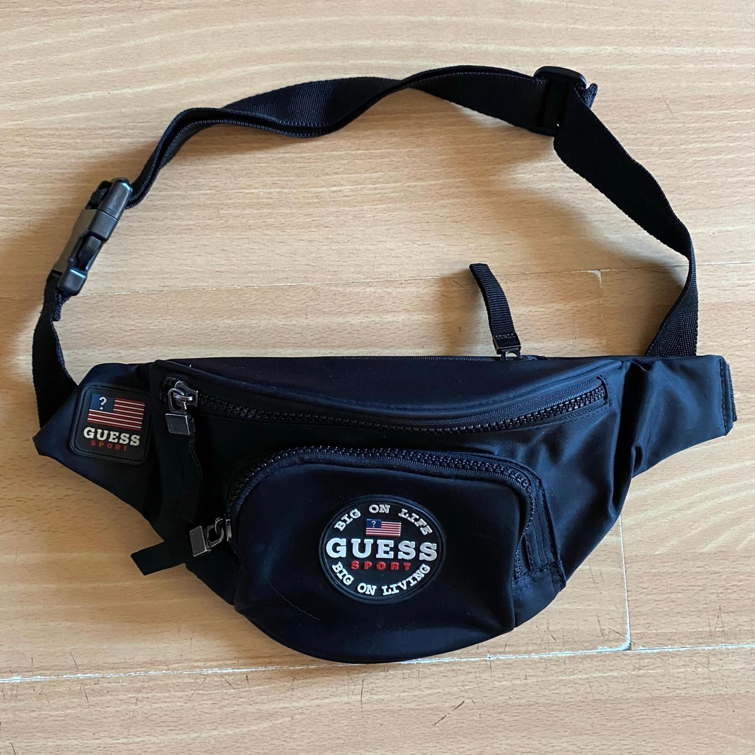 Vintage 80s 90s GUESS Sport Big On Life Big On Living Fanny Waist Pack USA Patch