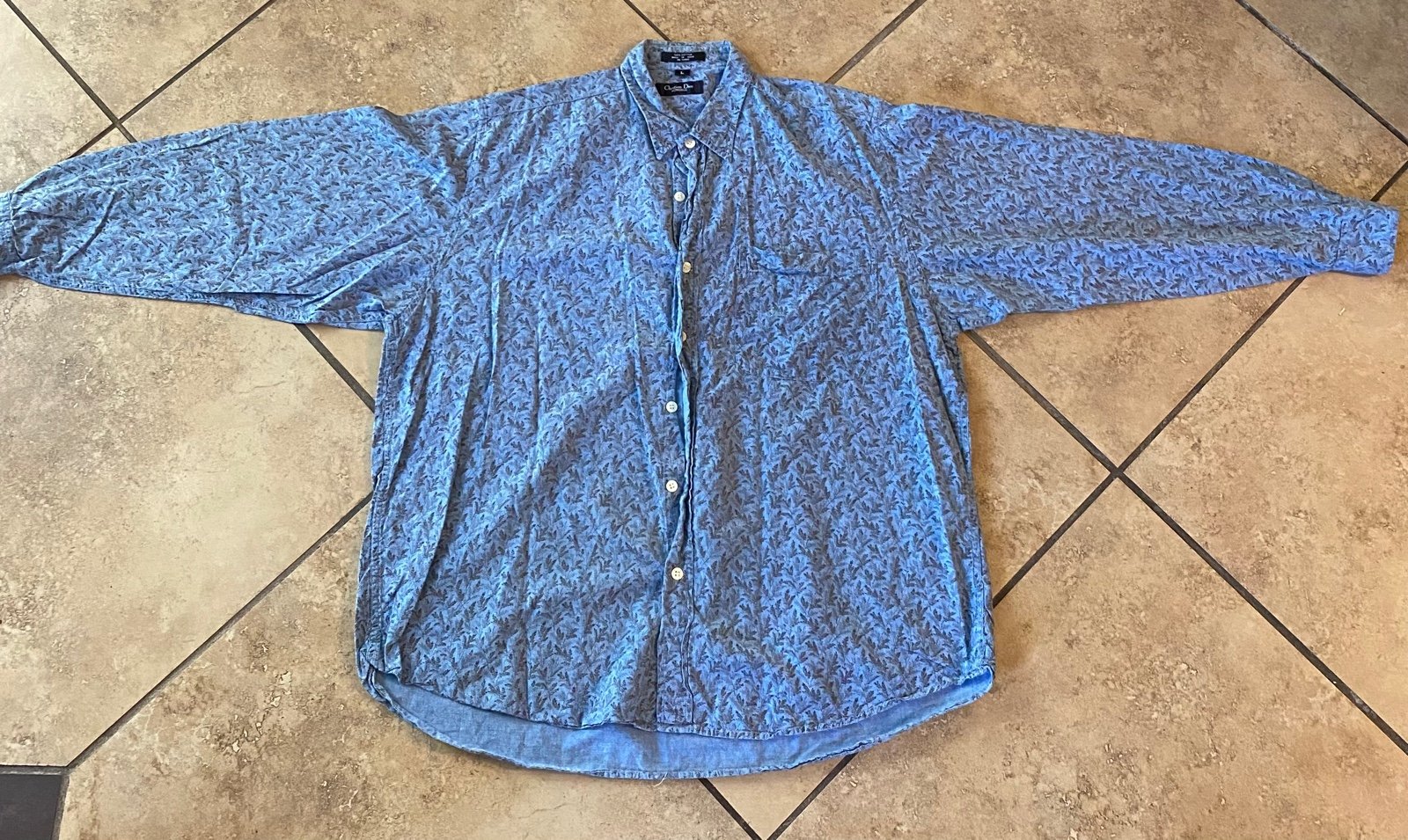 Christian dior floral mens dress shirt