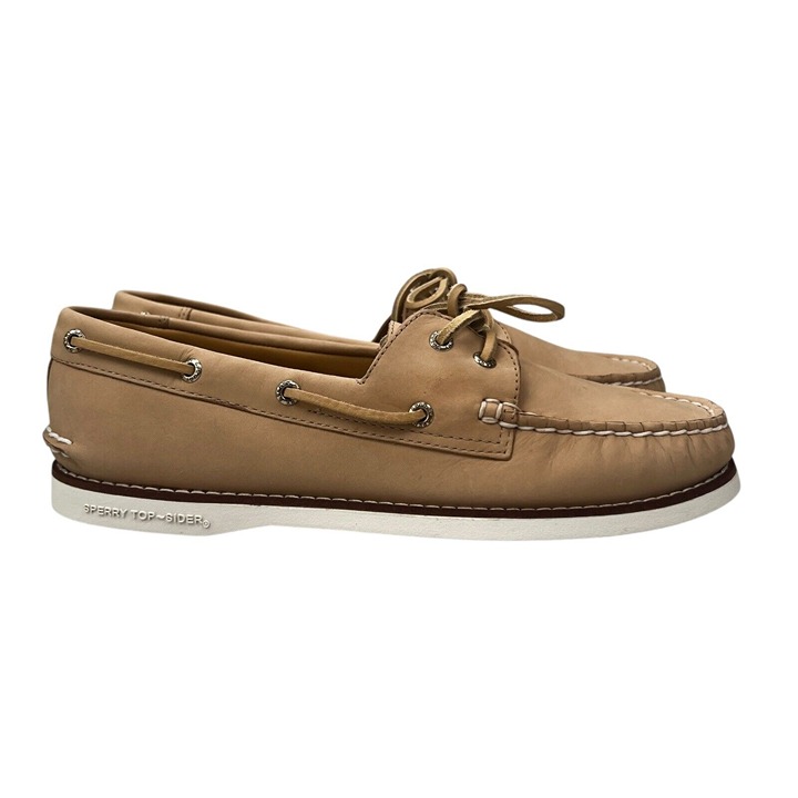Sperry Gold Cup Gold A/O 2-Eye Tan Leather Boat Shoes Women's Size 9.5 M