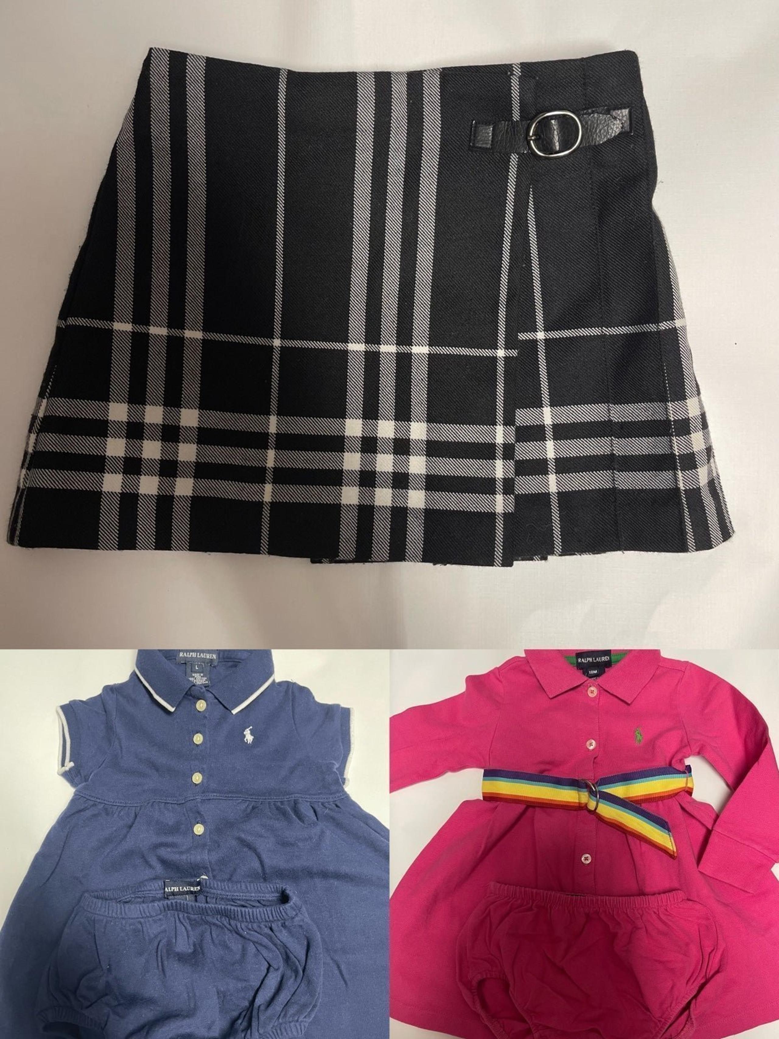 Burberry Plaid Skirt & 2 Ralph Lauren dresses bloomer set