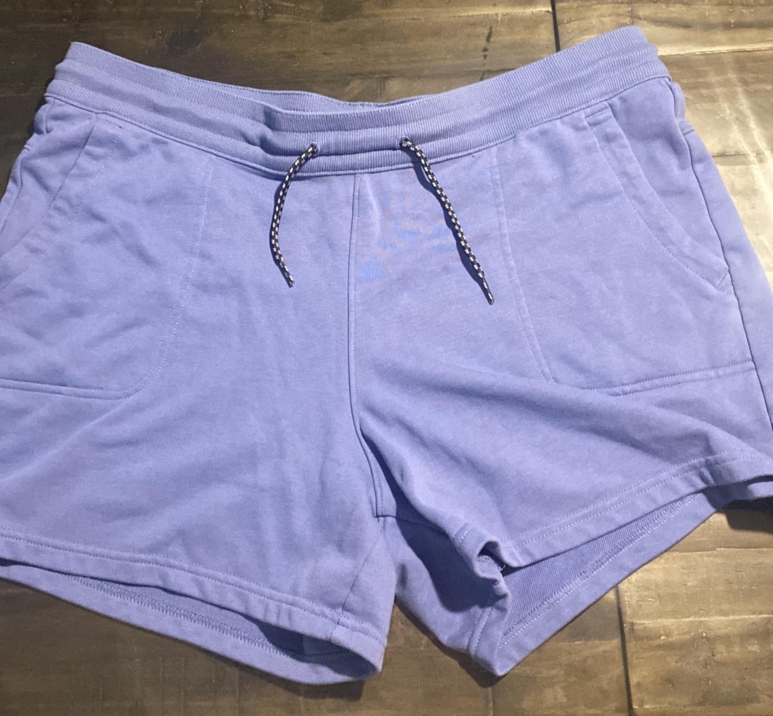 Columbia Sunridge 5" Pull On Shorts Womens Size XL Blue Drawcord Pockets