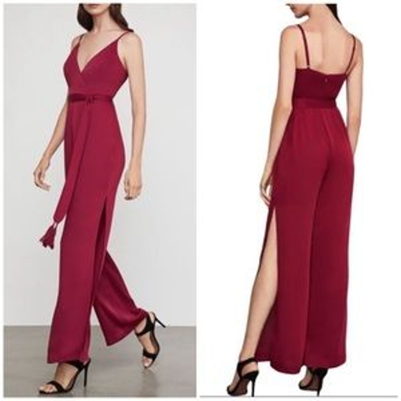 BCBGMaxAzira Faux Wrap Satin Jumpsuit ! Mix & Match 2/250 !