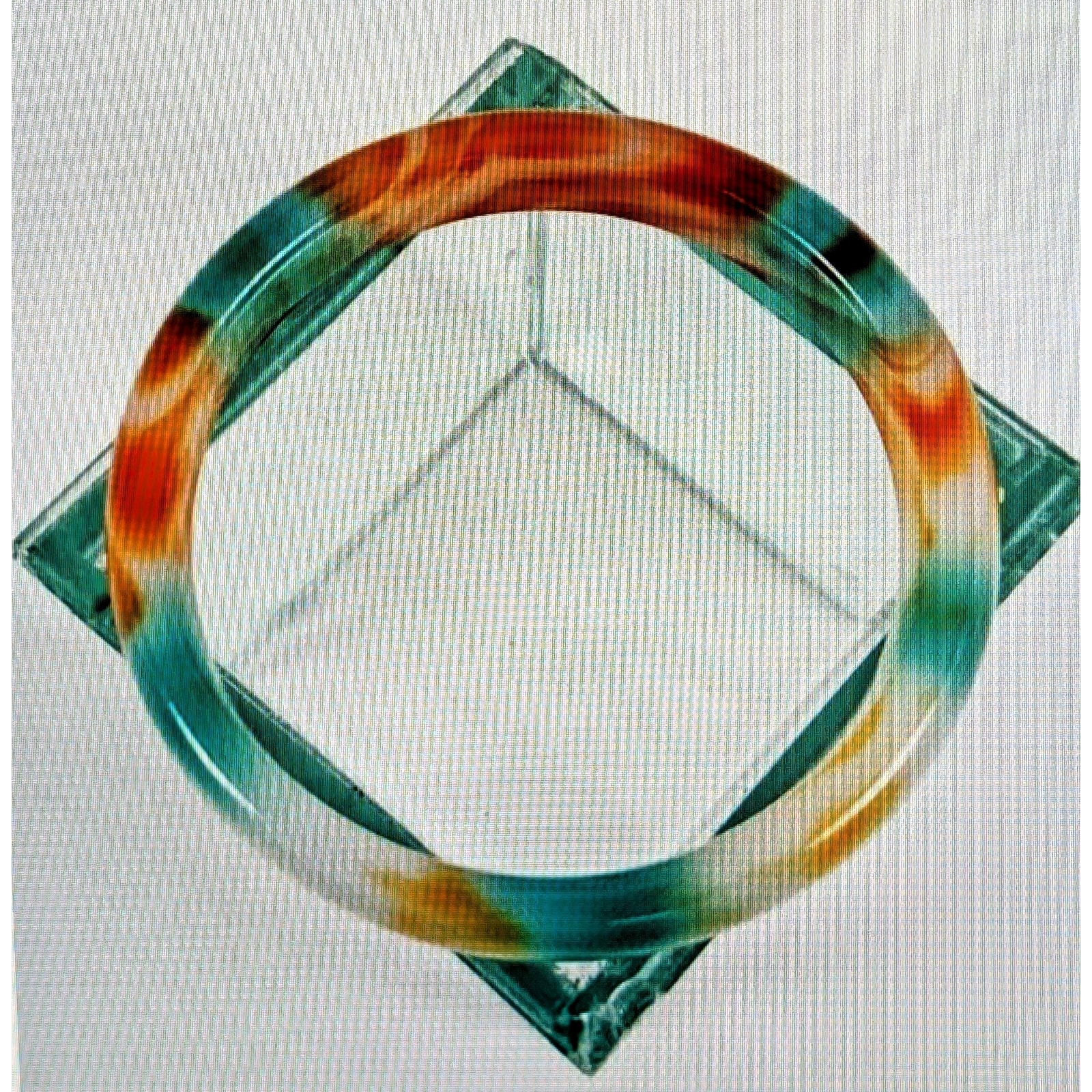 6.75 Multicolor Agate Bangle Bracelet