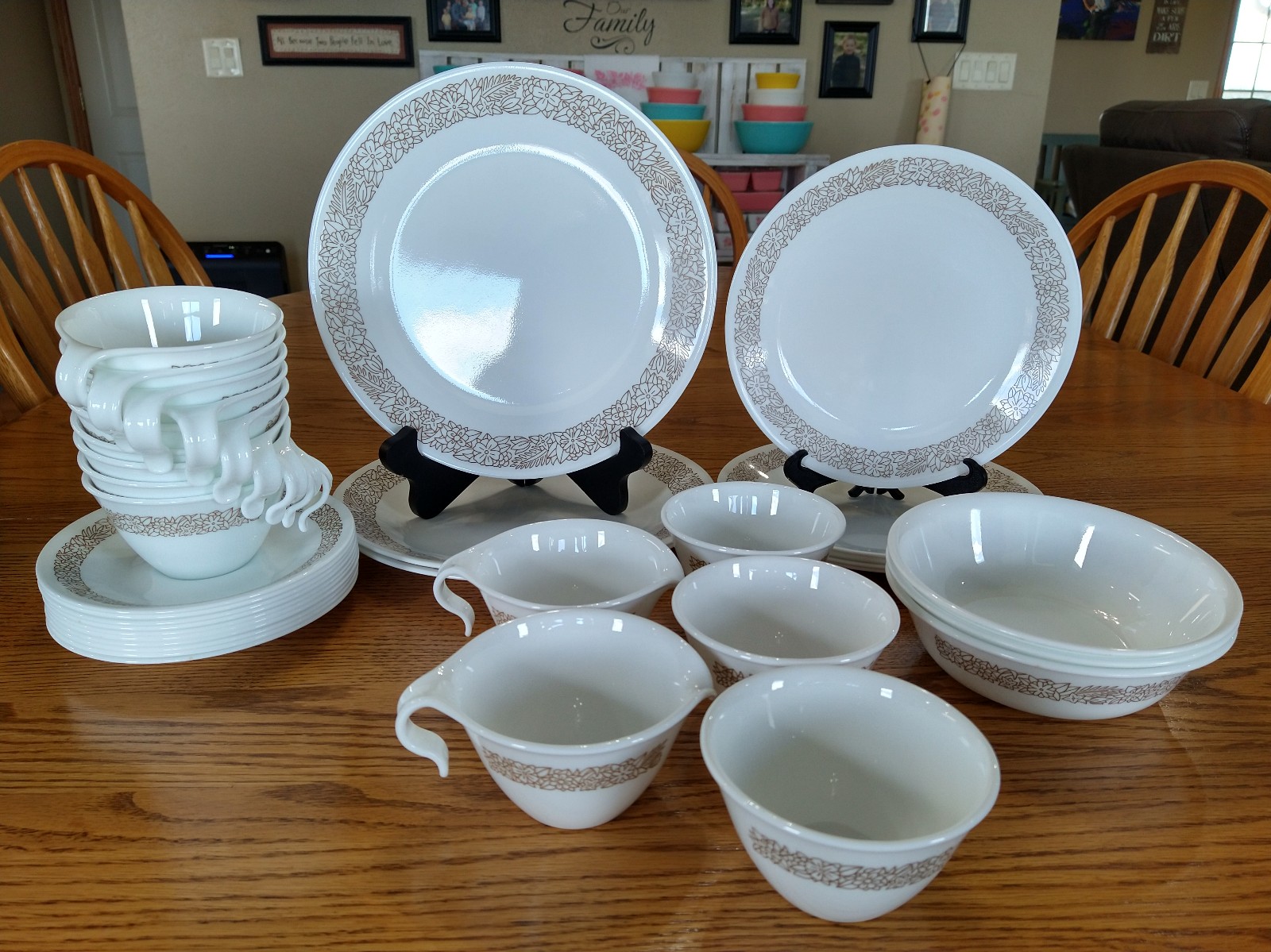 Vintage Corelle Woodland 35-Piece Dinnerware Set