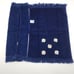 Vintage 100% Cotton Hand Towels Blue Gold Embroidery Retro Linen Set of 2 Towels