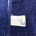 Vintage 100% Cotton Hand Towels Blue Gold Embroidery Retro Linen Set of 2 Towels