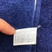 Vintage 100% Cotton Hand Towels Blue Gold Embroidery Retro Linen Set of 2 Towels