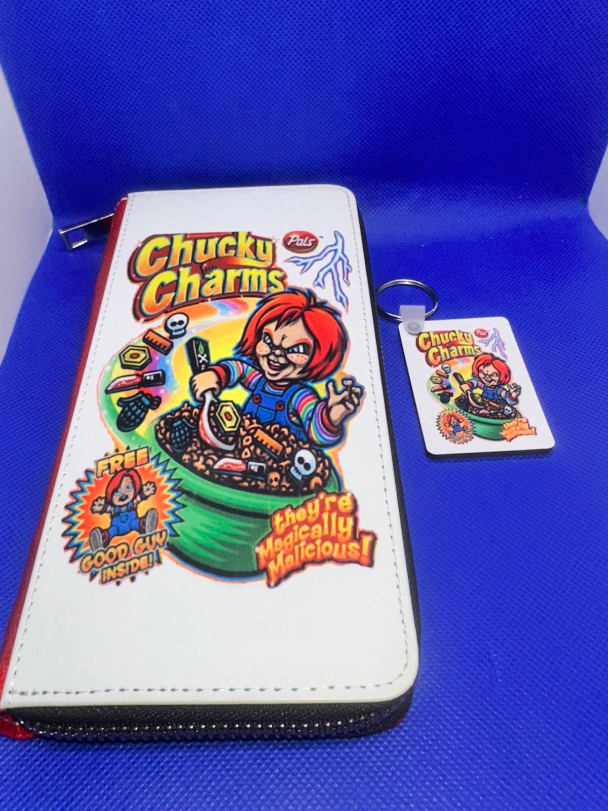 Chucky charm wallet and keychain