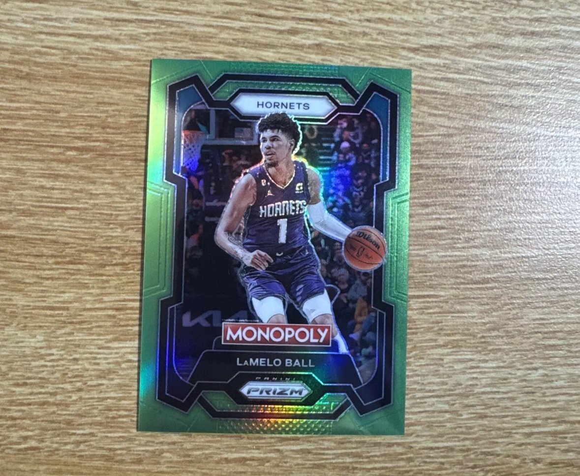 2023-24 Panini Prizm Monopoly LaMelo Ball Green Prizm /10 SSP Hornets