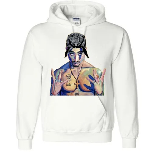 Tupac Thug Life Tattoos Hoodie - 90s Rap Legend Collection