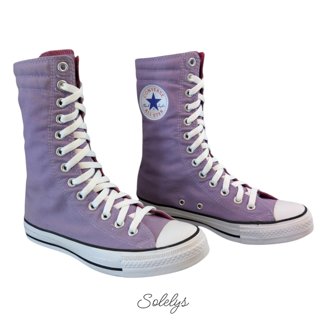 Converse 2005 XHI RARE Vintage Purple Pink 13 Eye Canvas Calf High Top Sneaker 7