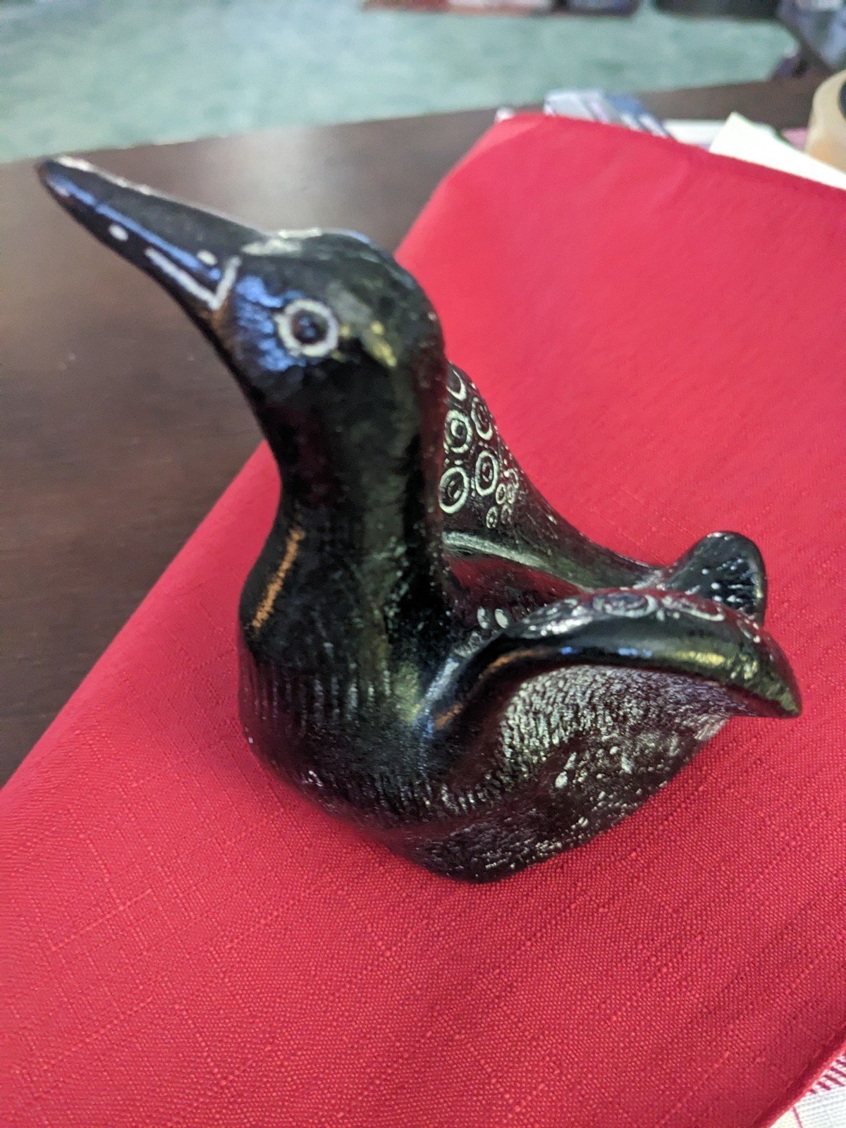 VINTAGE (72) COLLECTIBLE AARDIK SOAPSTONE LOON BIRD DUCK BY AARDVARK ART*