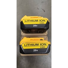 2 Pack For DeWalt 20V MAX 6.5Ah 130Wh DCB206 Lithium-Ion Battery Yellow