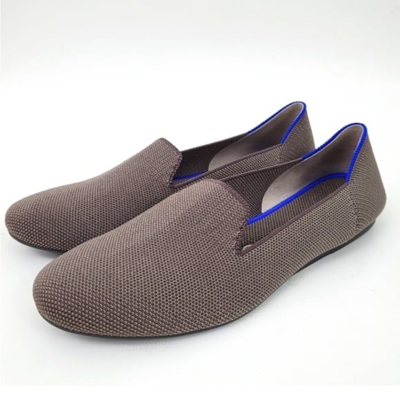 Rothys mocha brown loafer size 8.5 flat slip on shoe