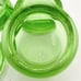 Vintage Lot of Four Hazel Atlas Green Uranium Glass Furniture Coasters Slides