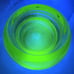 Vintage Lot of Four Hazel Atlas Green Uranium Glass Furniture Coasters Slides