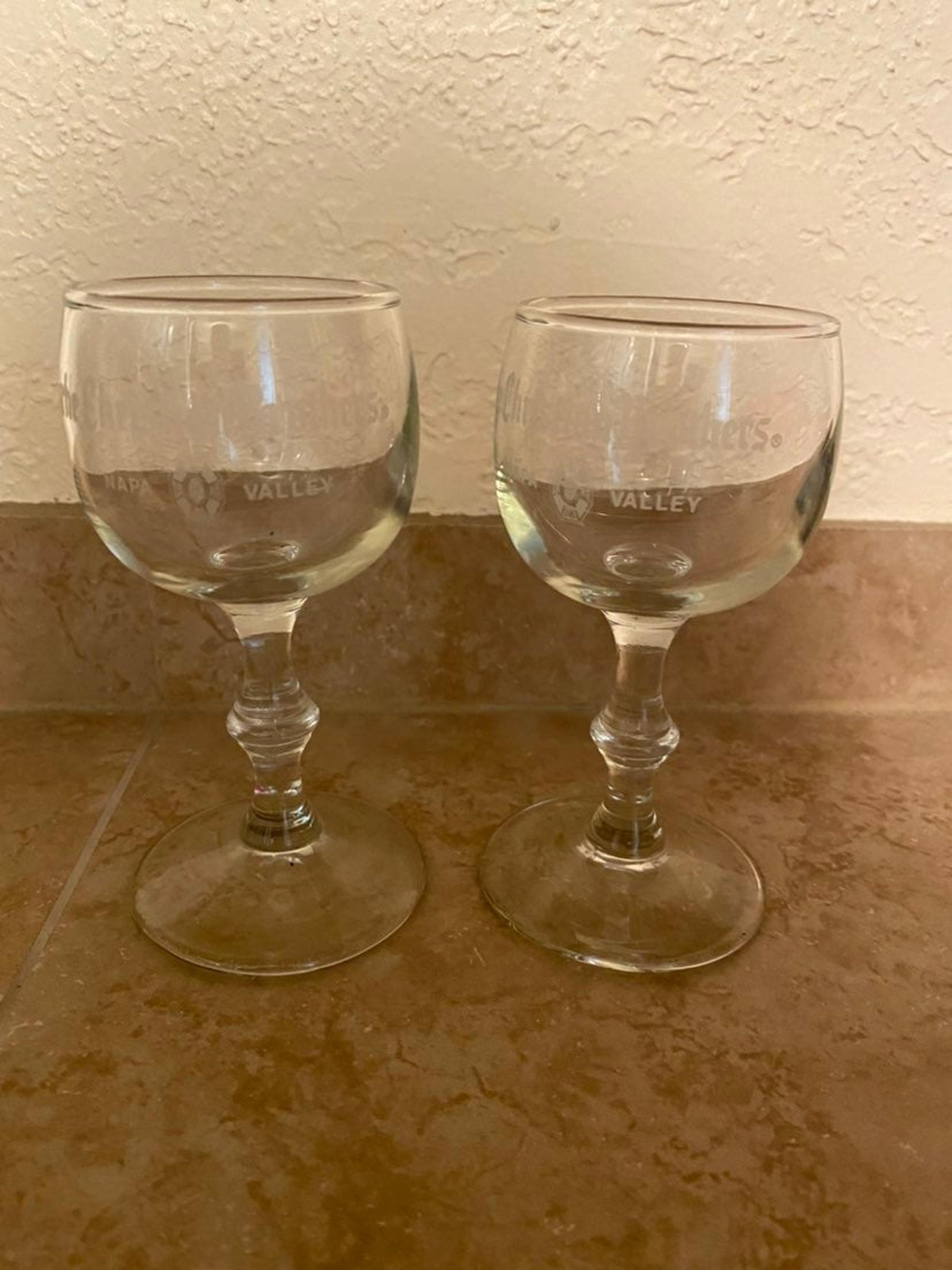 Napa Wine Glasses Etched Christian Bros Napa