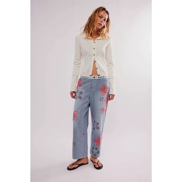 New Free People We The Free Hot Tropics Cuffed Harem Trousers Size 6