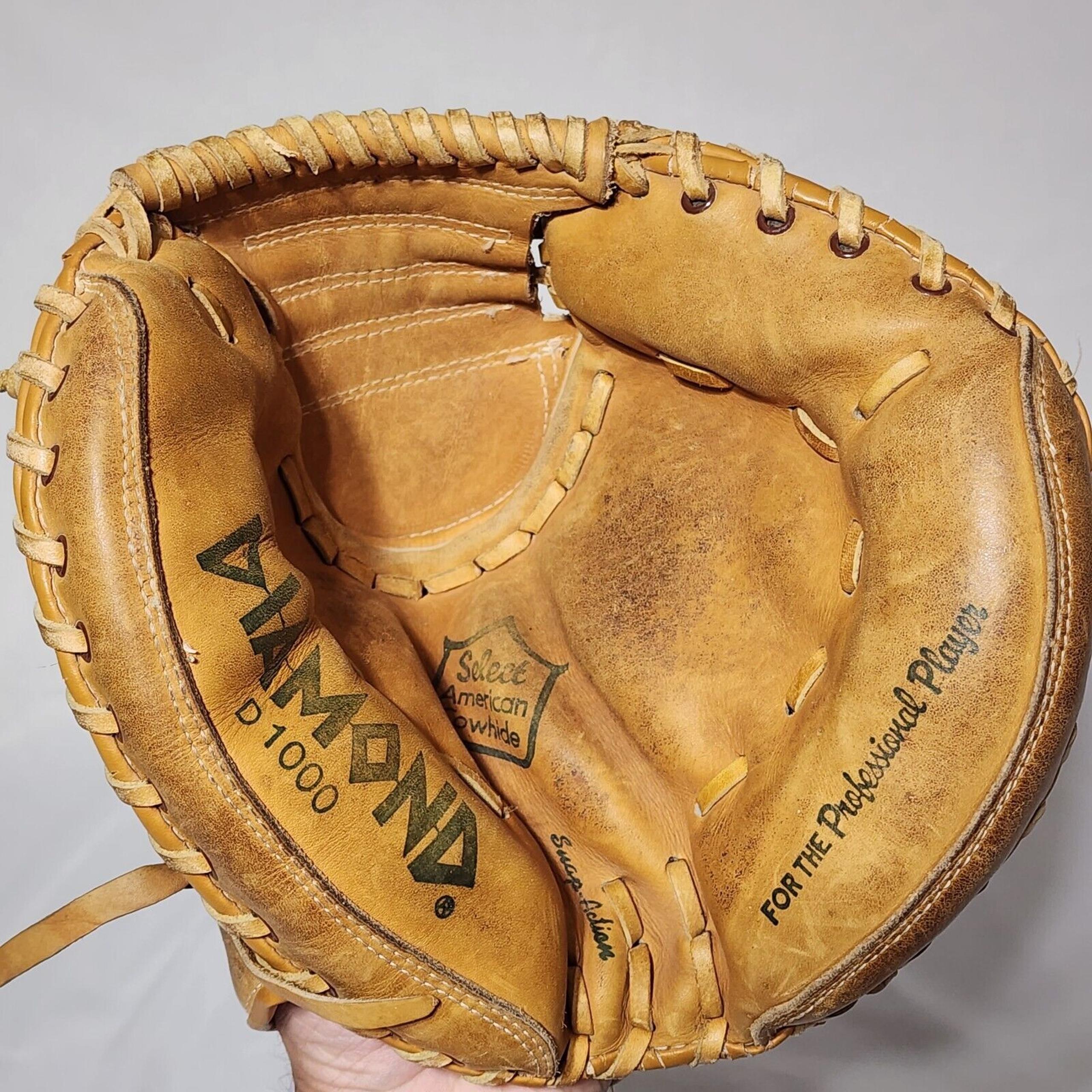 Diamond D1000 Baseball Catchers Mitt Glove Leather Right Hand Throw Cowhide