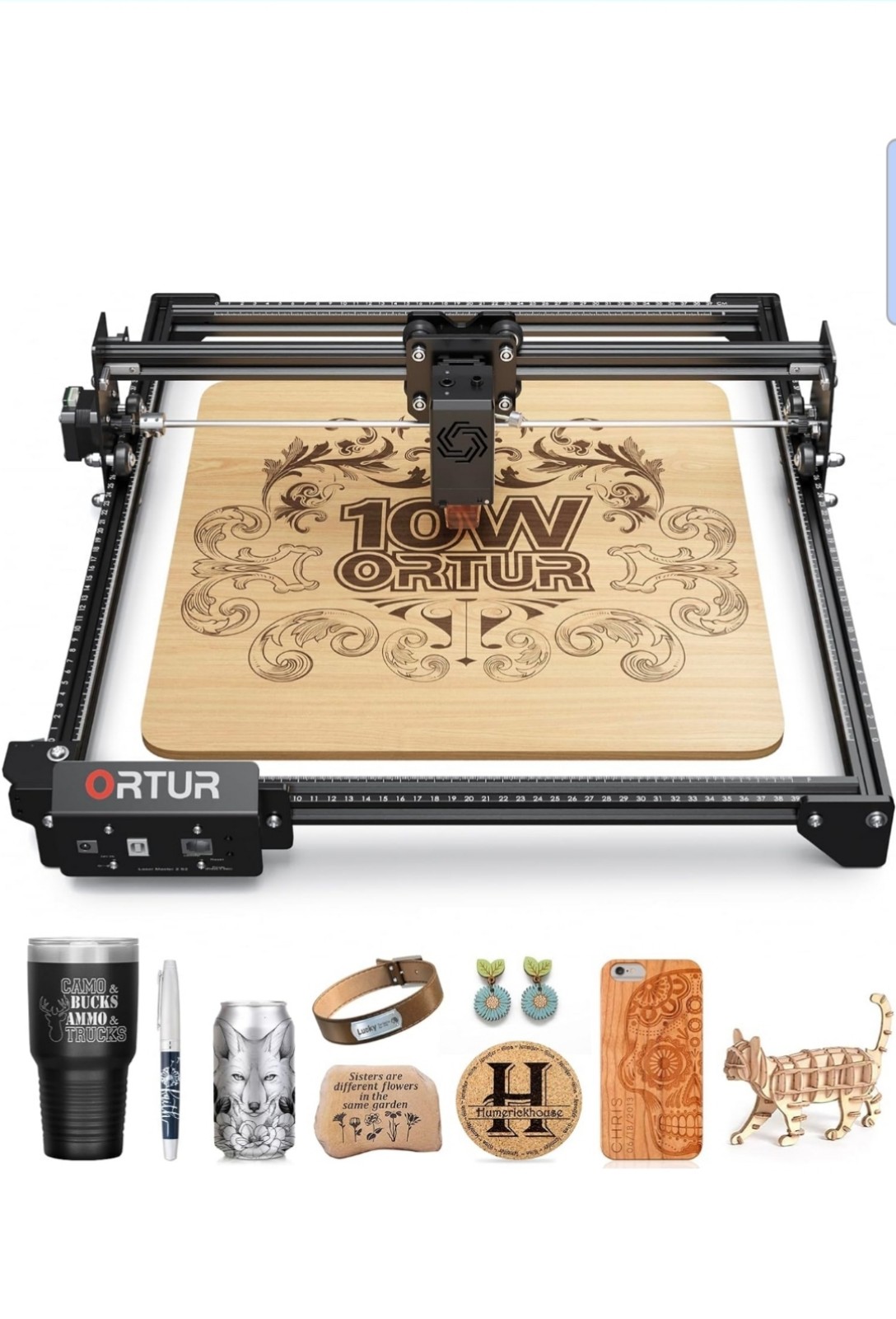 ORTUR Laser Master 2 S2 LU2-2, 24V Laser Engraver Machine, 0.06mm Fixed-Focus