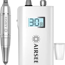 AIRSEE Rechargeable 30000RPM Electric Nail Drill Professional Portable E File Ma