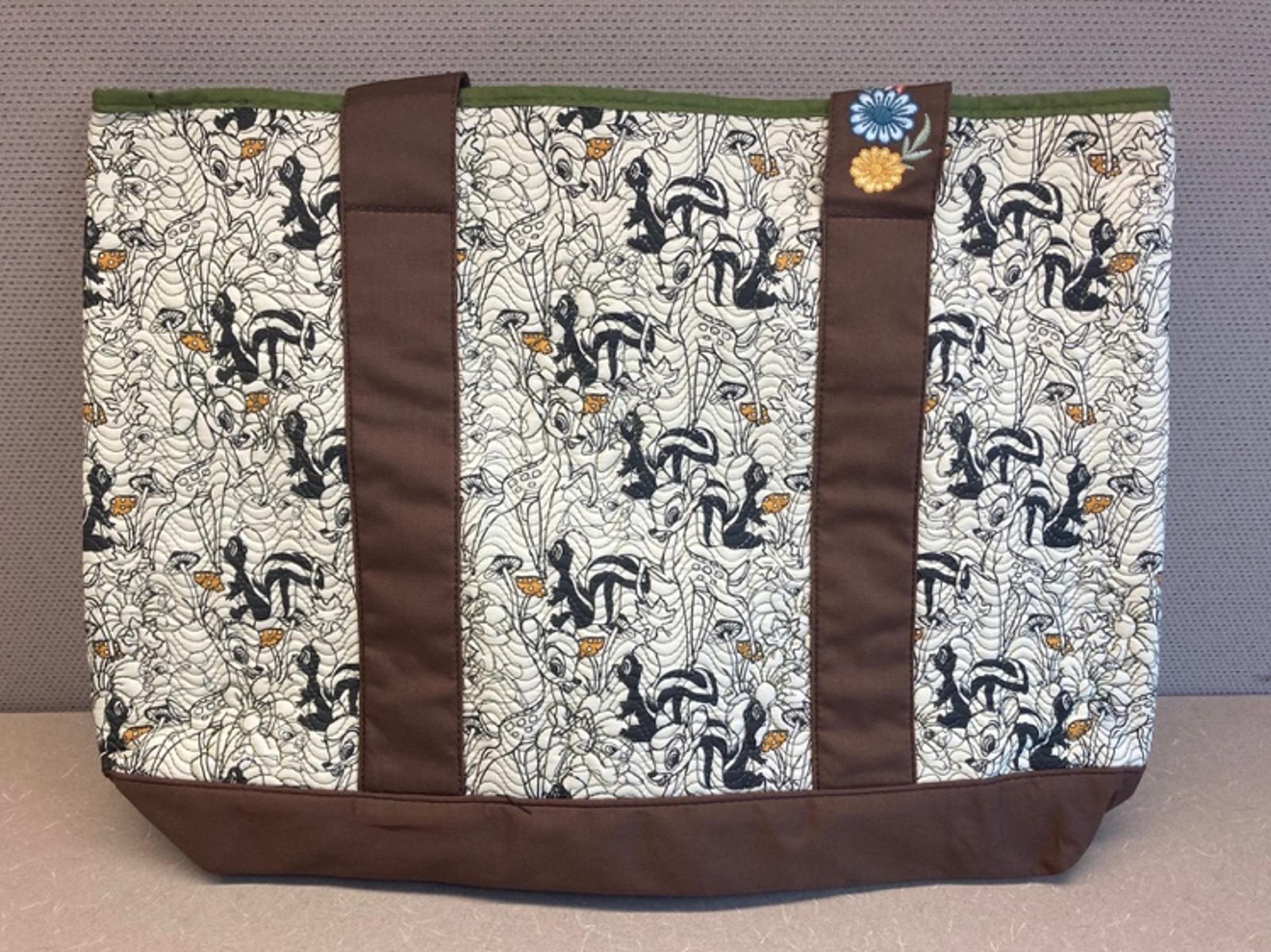 Disney Parks Bambi 80th Anniversary Thumper Quilted Cotton Flower Tote