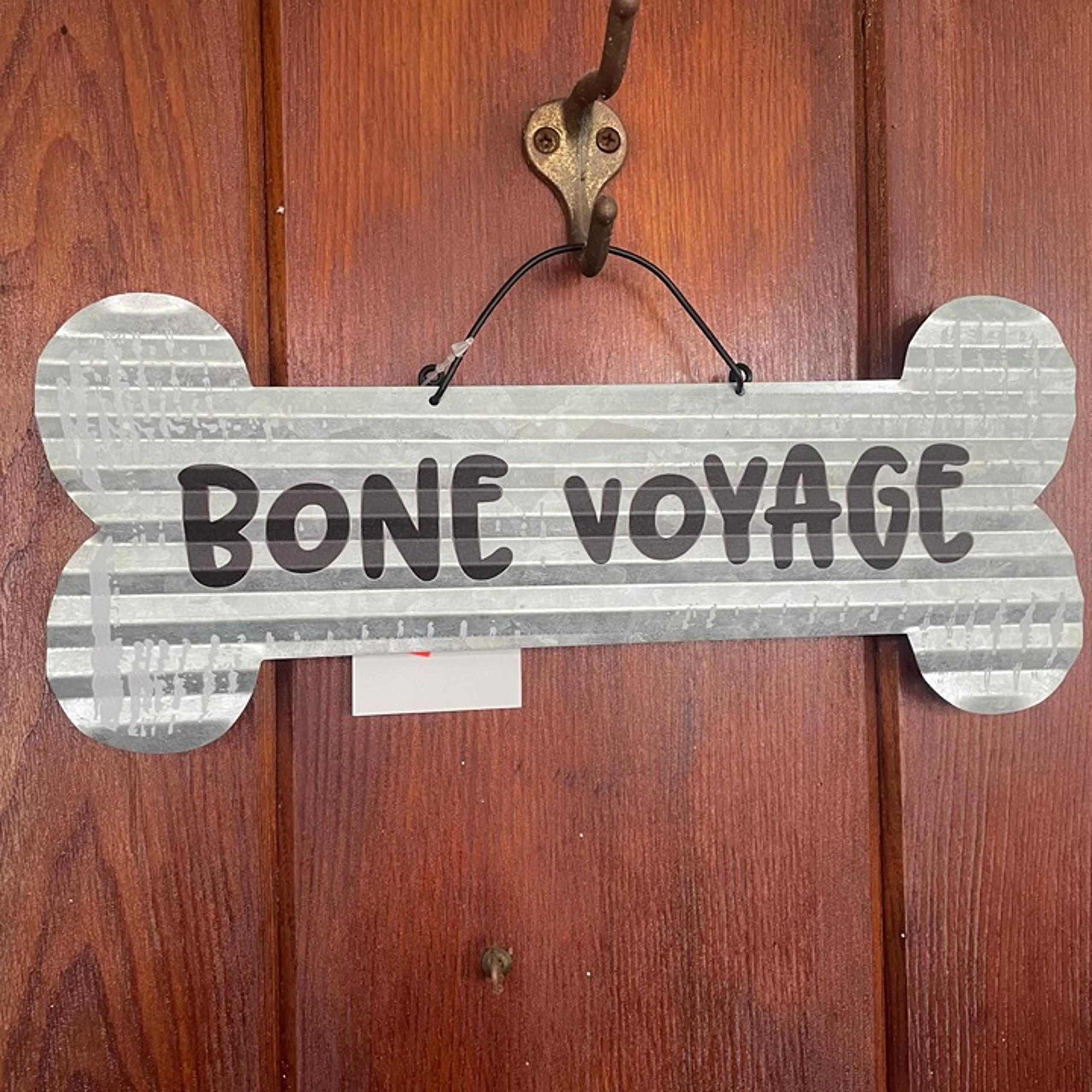 NWT Dog Bone Metal Sign Decor "Bone Voyage"