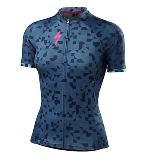 Specialized SL Pro Cycling Jersey, Women’s Small, Cobra Blue/Geo Fade