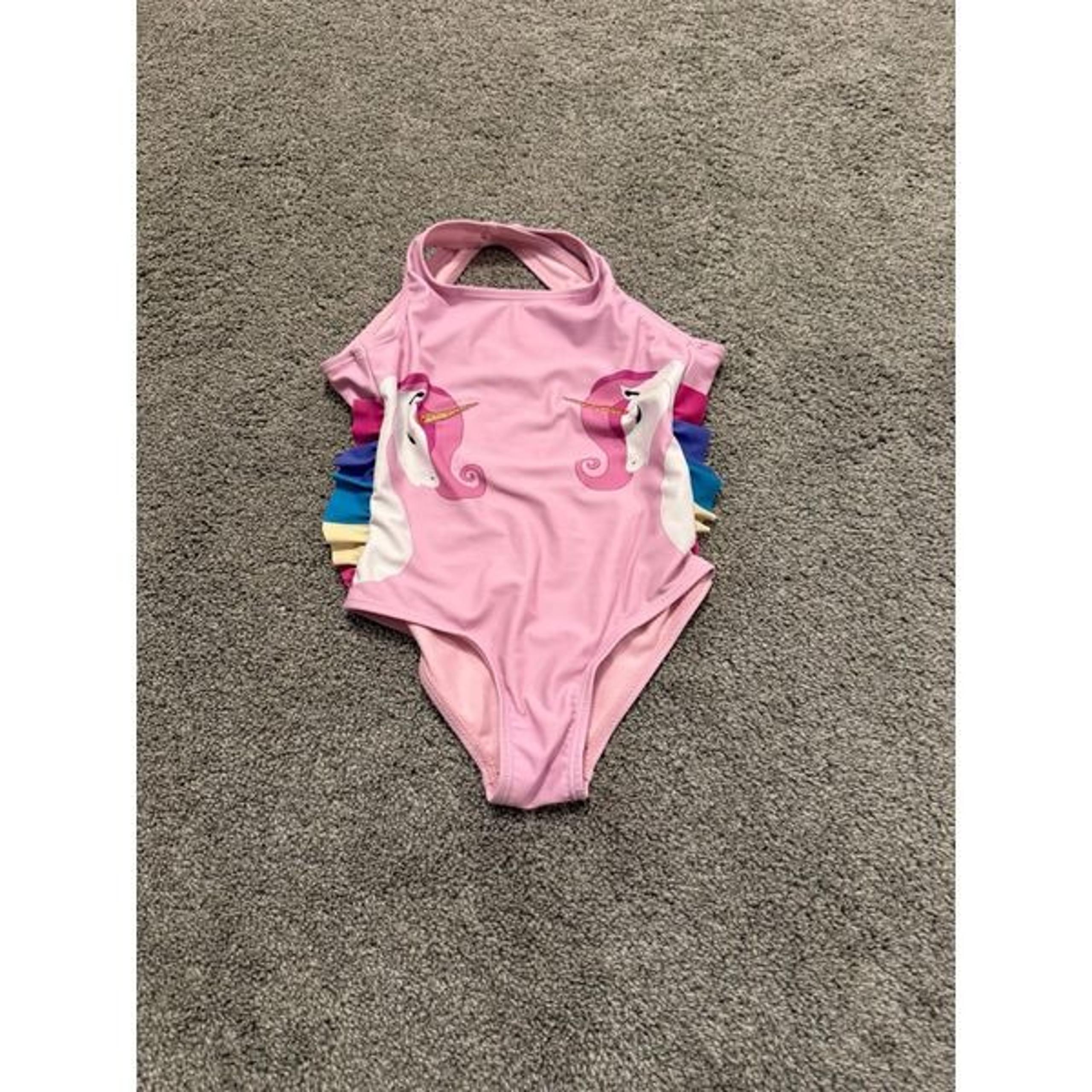 Ingear Pink Unicorn Accent Swimsuit Sz 6
