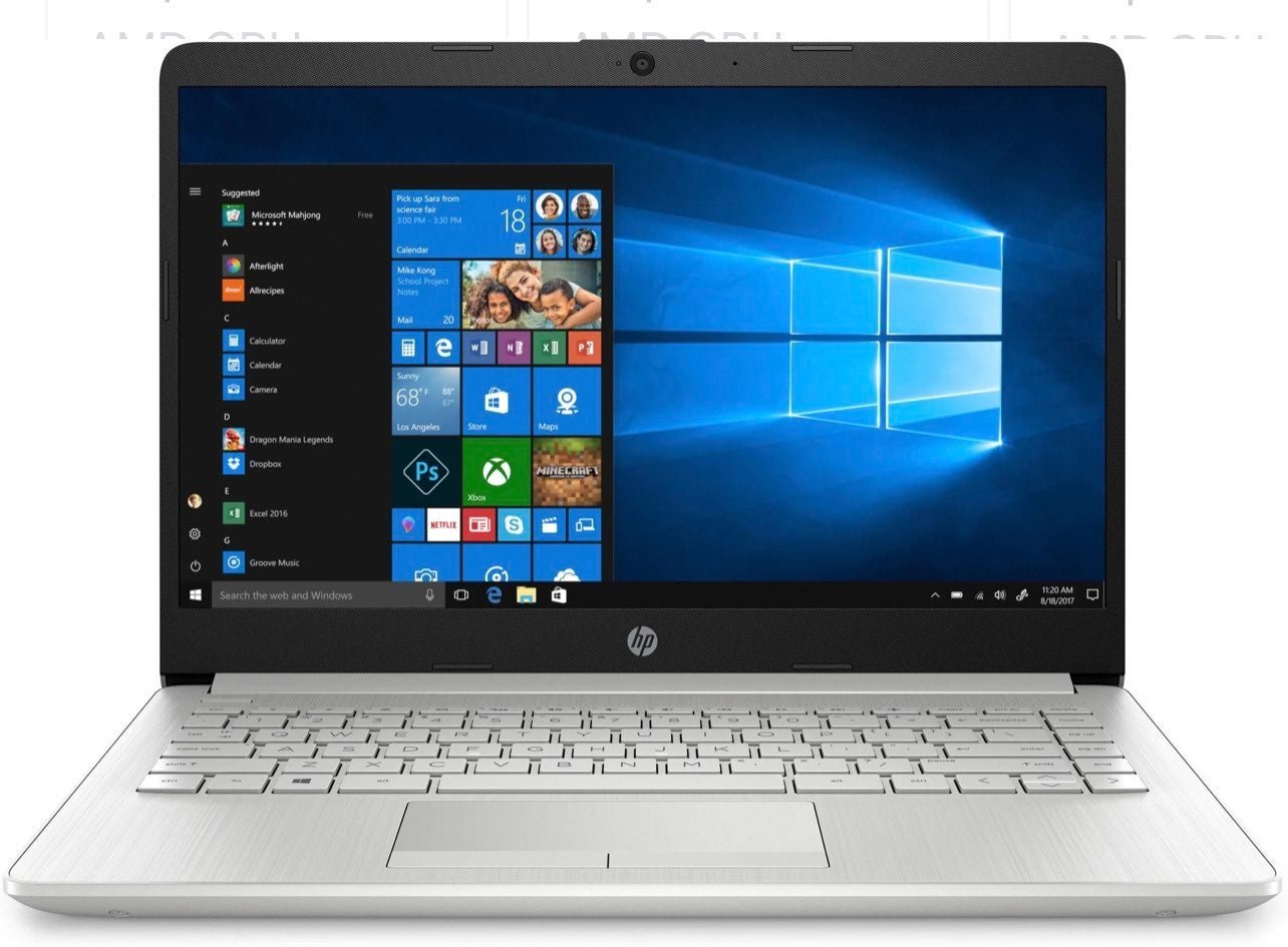 HP 14 HD AMD Ryzen 3 3.5GHz 4GB 1TB HDD Radeon Vega 3 Webcam Windows 10 Laptop