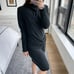 By Malene Birger High Neck Ruched Waist Dress Black Small