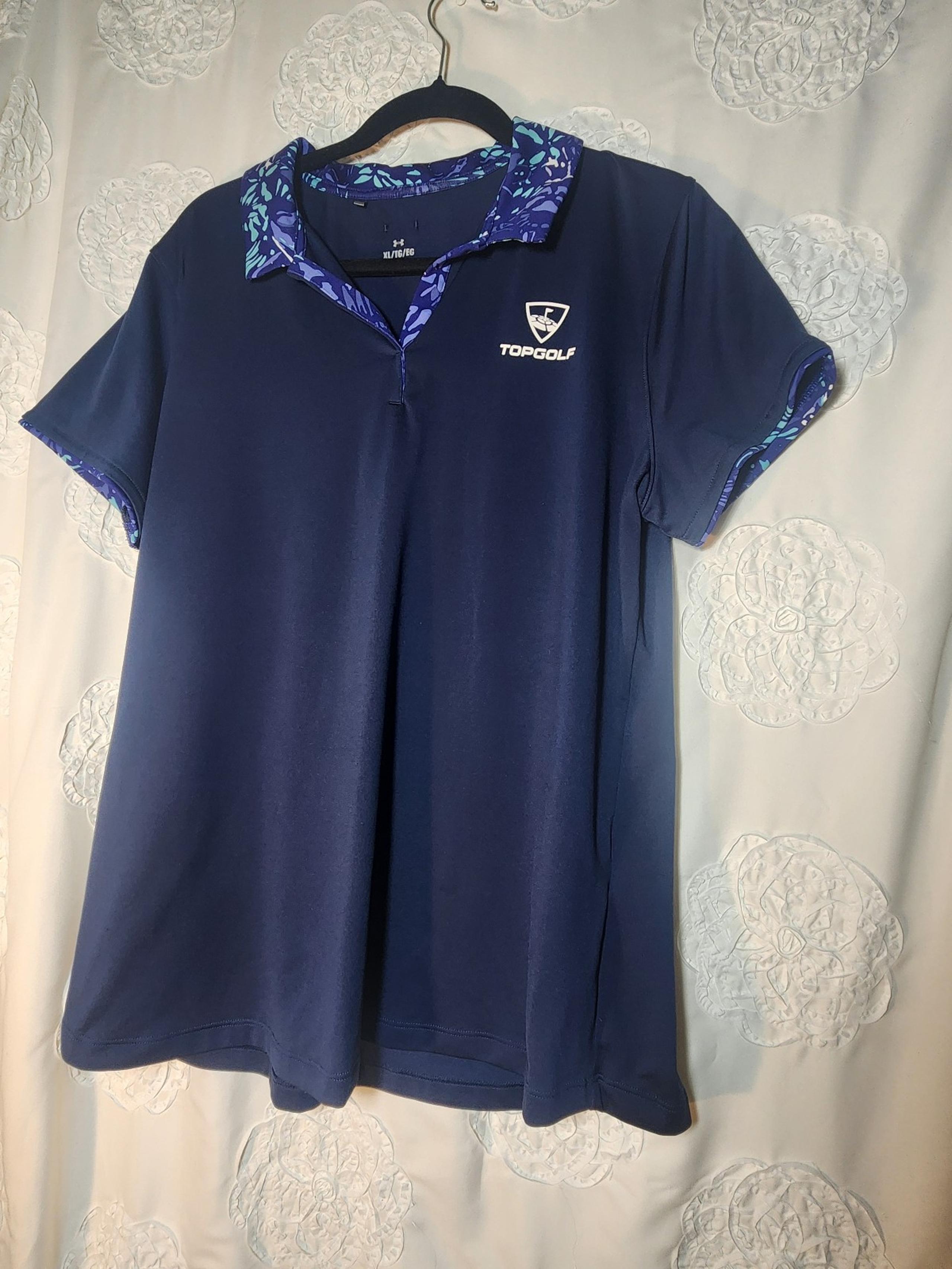 Under Armour Top Golf blue polo shirt