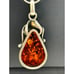 Vintage SS Valerio V8 Poland Amber Pendant Necklace