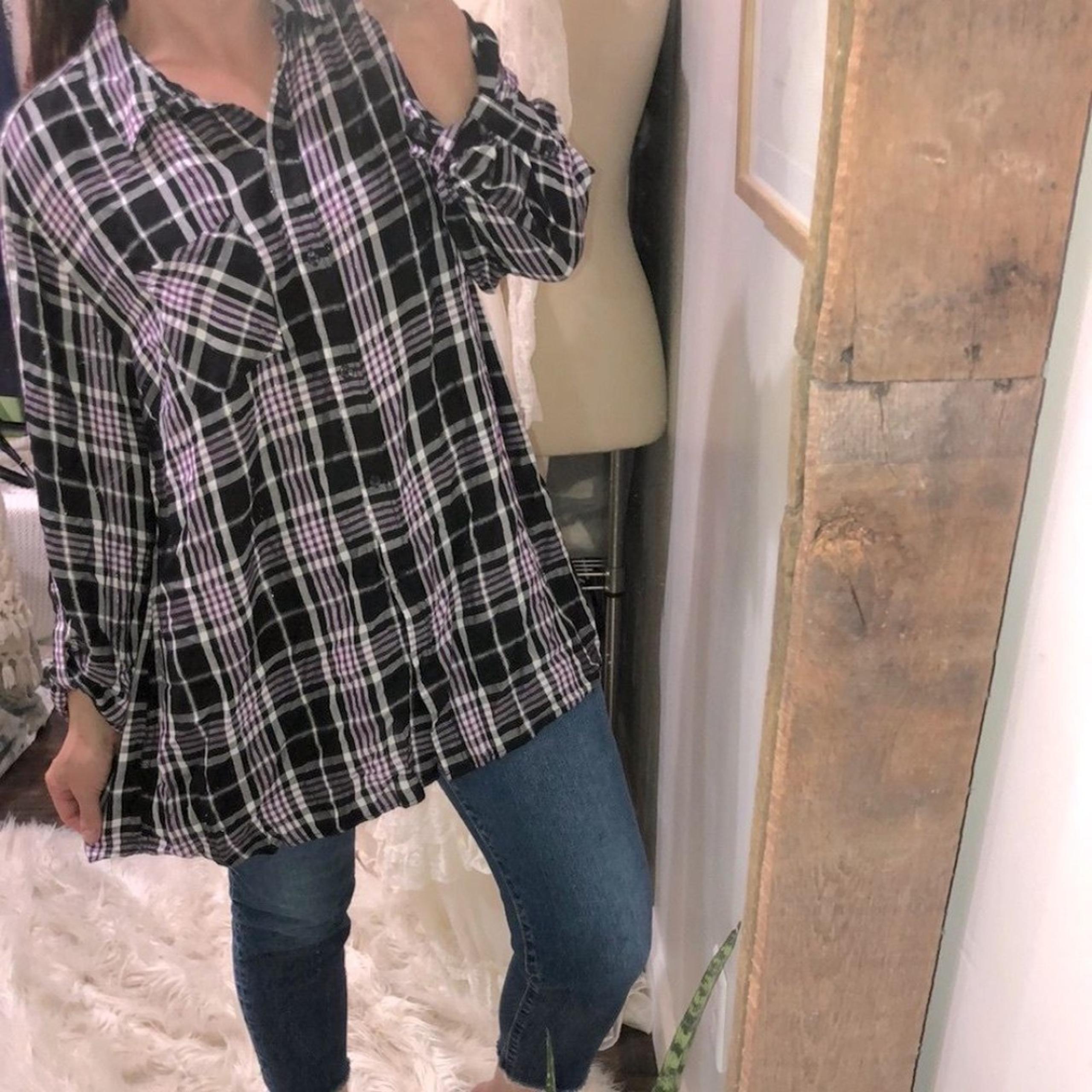 Cato plaid button down shirt size 18/20